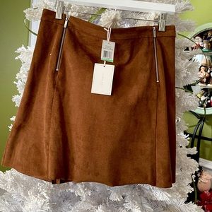 NWT 1.State Suede Zipper Skirt🎄🌲❣️🔥